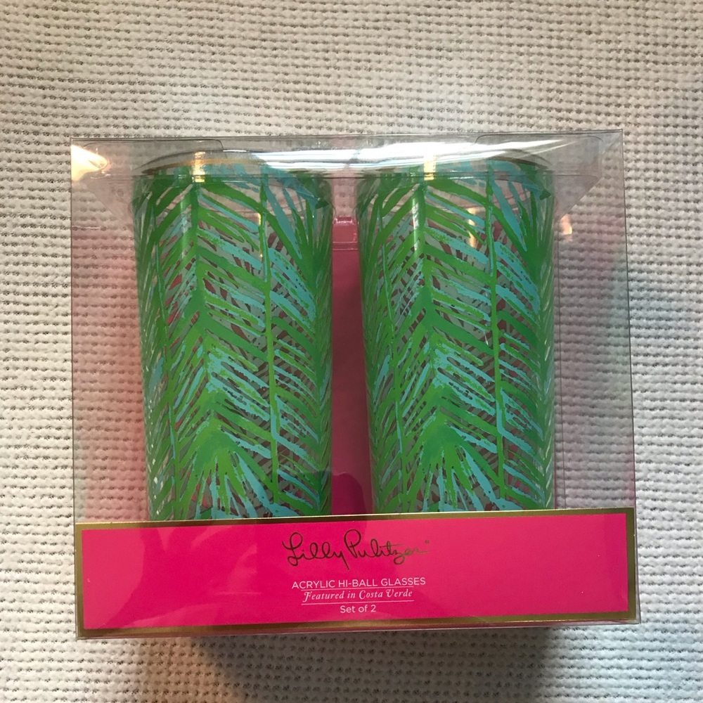 NIB Lily Pulitzer Acrylic Glasses
